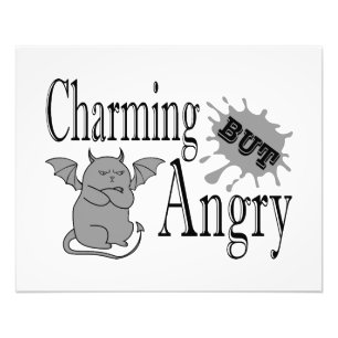 Impression Photo Charming mais en colère petit chat diable drôle ci