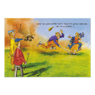 Impression Photo Chasse drôle de golf