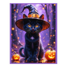 Chat noir de cuisine d'Halloween