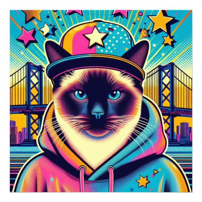 IMPRESSION PHOTO CHAT SIAMESE (Devant)