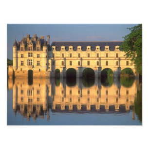 Impression Photo Château de Chenonceau, rivière Cher, Loir-et-Cher,