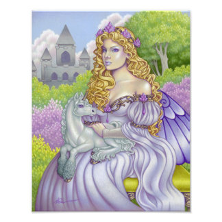 Impression Photo Château de la princesse unicorn art imaginaire