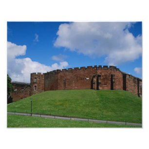 Impression Photo Château montrant la tour demi-lune, Chester,