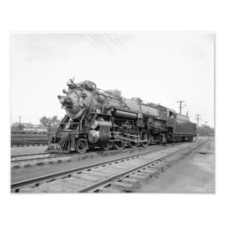 Impression Photo Chemin De Fer Sud vintage Ps-4 Locomotive à vapeur