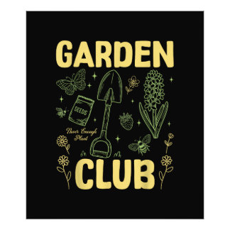 Impression Photo Chemise drôle rétro du Club de jardin mignon amate
