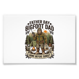 Impression Photo Chemise Papa Bigfoot Fête des Pères Bois Papa Rétr