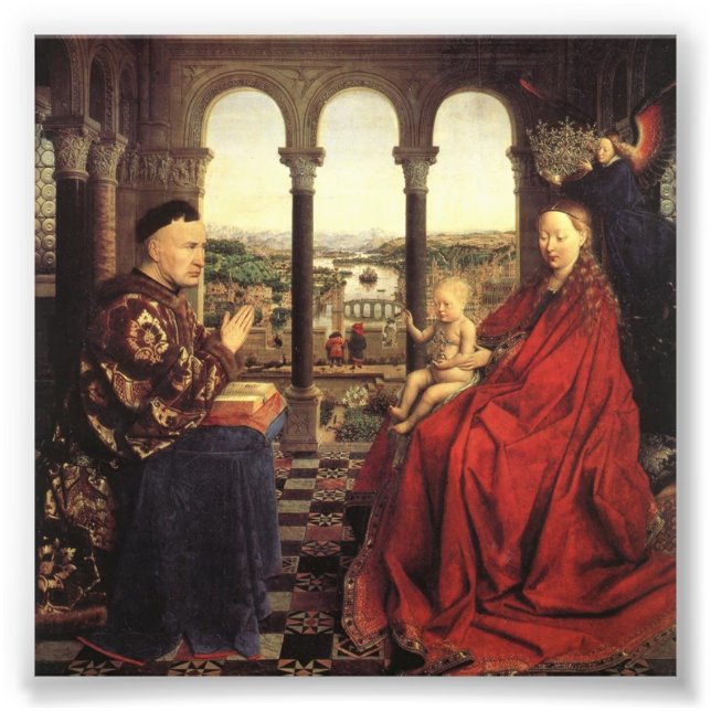 Impression Photo Chevaliers du Christ (Retable de Gand), Jan van Ey (Devant)