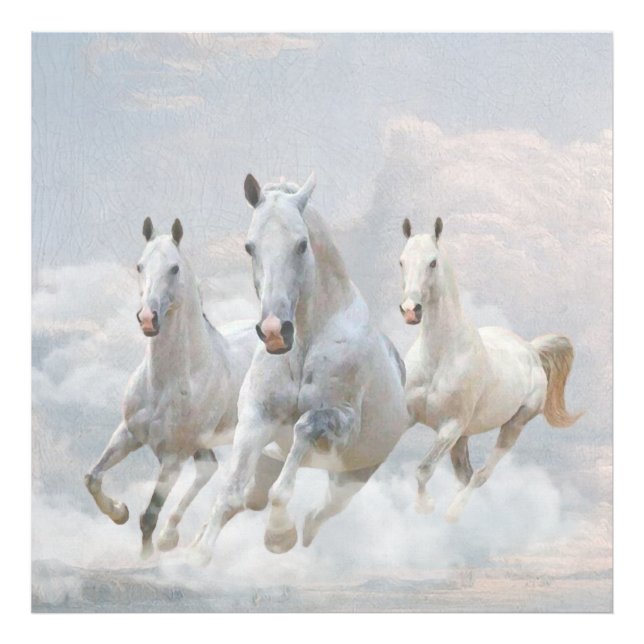 Impression Photo Chevaux dans les nuages (Devant)