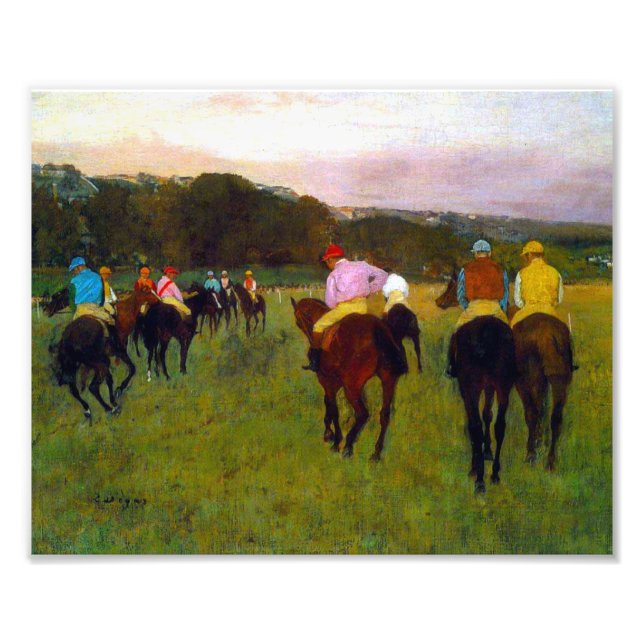 Impression Photo Chevaux de course Edgar Degas à Longchamp (Devant)