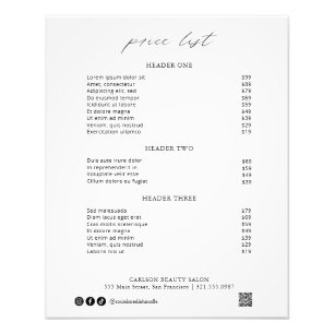 Impression Photo Chic Calligraphie Simple Elégant Tarif