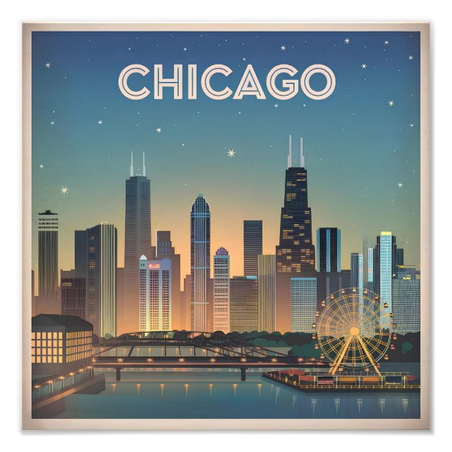 Impression Photo Chicago USA vintage (Devant)