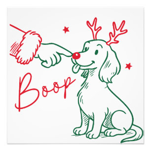 Impression Photo Chien teckel Boop de Noël
