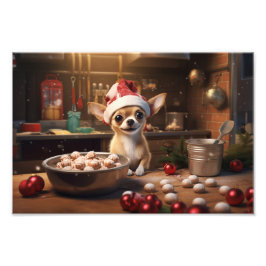 Impression Photo Chihuahua Christmas Cookies Festive Holiday
