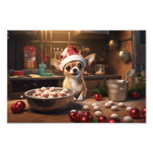 Impression Photo Chihuahua Christmas Cookies Festive Holiday