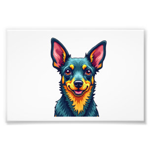 Impression Photo Chihuahua Peinture Abstraite Couleur Chien Mign