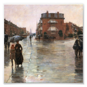 Impression Photo Childe Hassam - Rainy Day, Boston