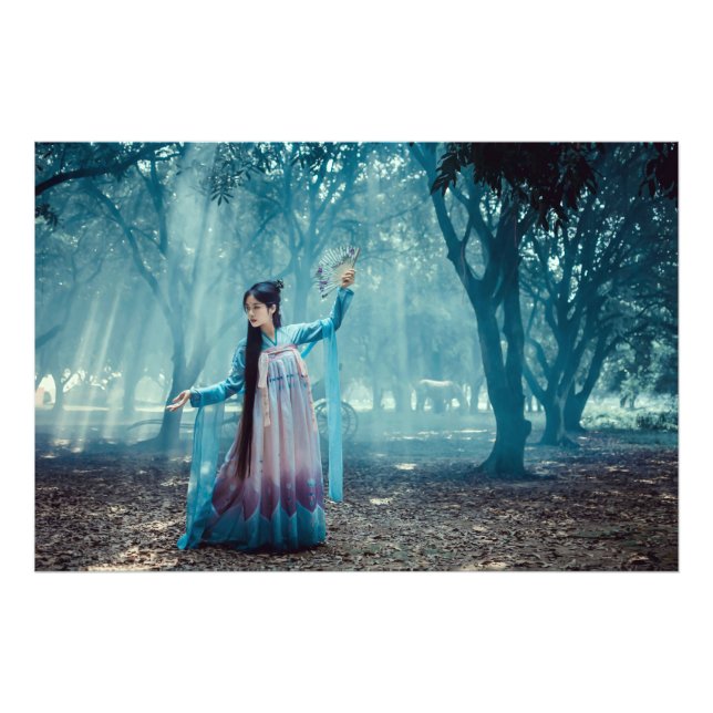 Impression Photo Chinoise exécutant un acte de danse (Devant)