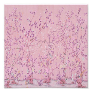 Impression Photo Chinoiserie rose
