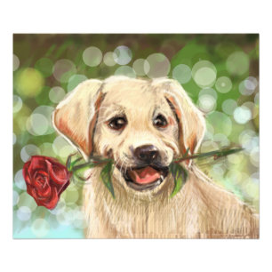Impression Photo Chiot romantique