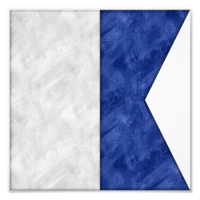 Impression Photo Choose from 26 Watercolor Nautical Maritime Flags (Devant)