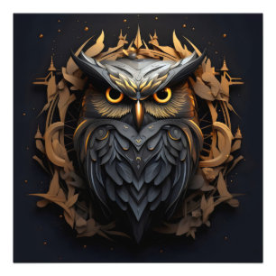Impression Photo Chouette mécanique futuriste