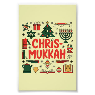 Impression Photo Chrismukkah Hanoukka Noël Juif Religieux