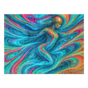 Impression Photo “Chromisca” - Portrait d'enchanteresse fluide