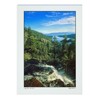 Impression Photo Chutes D'Eagle Au-Dessus Du Lac Tahoe