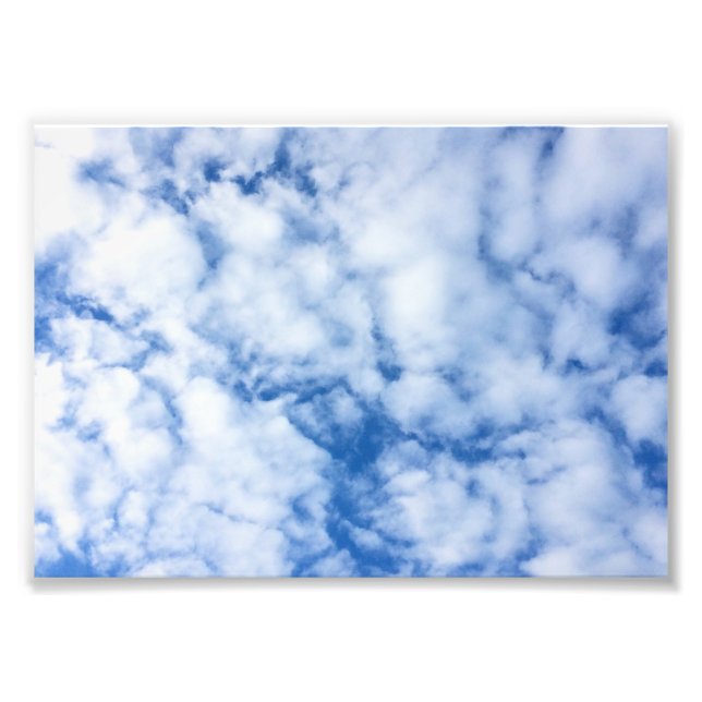Impression Photo ciel bleu et nuages (Devant)