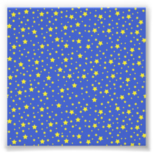 Impression Photo Ciel Bleu Étoilé Étoiles Jaunes Jolie Lumière Stel