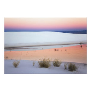 Impression Photo Ciel du crépuscule reflété dans une mare d'eau pro