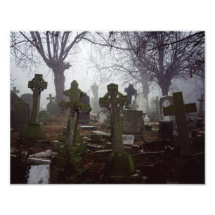 Impression Photo cimetière éffrayant