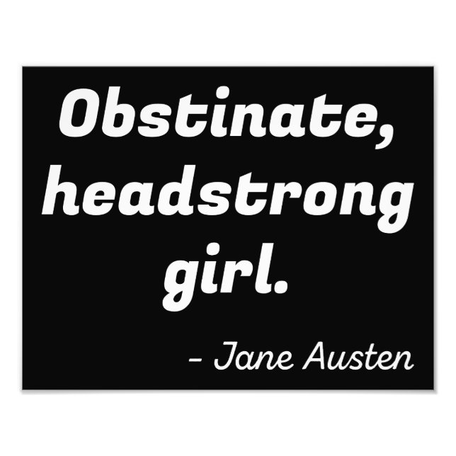 Impression Photo Citation de fierté et de préjudice II (Devant)