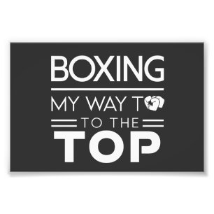 Impression Photo Citation de motivation de boxe en typographie mini