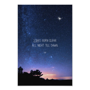 Impression Photo Citation Inspirante de Rumi sur les Étoiles