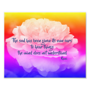 Impression Photo Citation Inspirationnelle Soul Et Mind Rumi 8x10