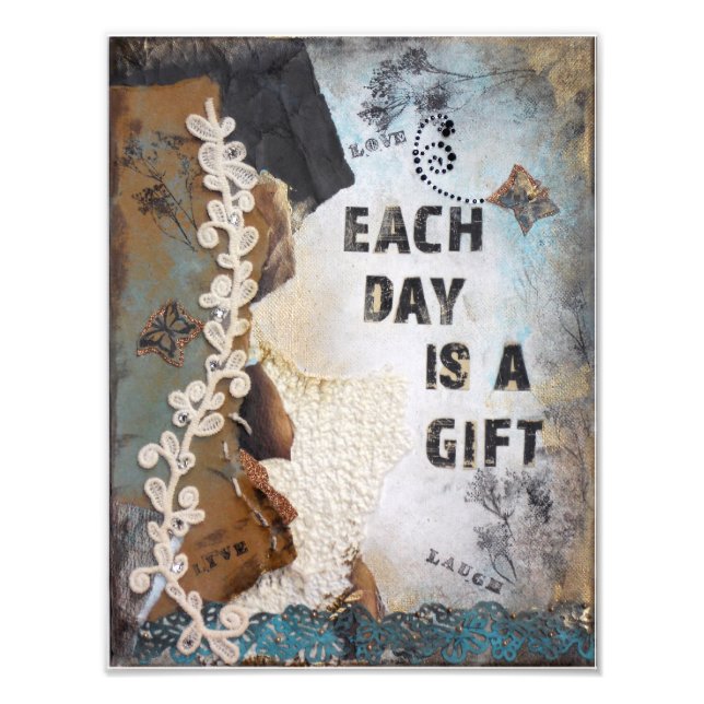 Impression Photo Citation Mot Inspirationnelle Chaque Jour Est Un C (Devant)