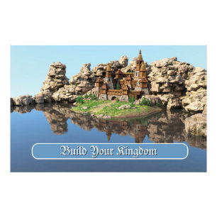 Impression Photo Citation Motivante d'Art de la Fantaisie Forteress