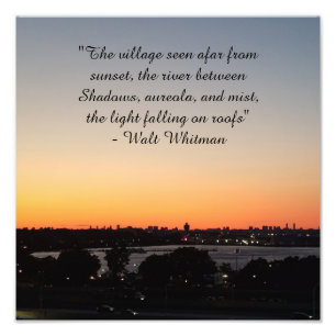 Impression Photo Citation poétique Walt Whitman Sunset