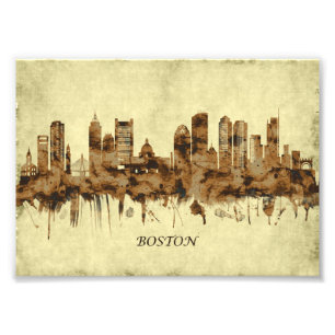 Impression Photo Cityscape de Boston Massachusetts