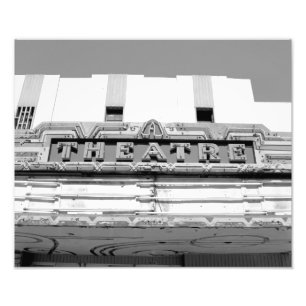 Impression Photo Classic Old Movie Theatre Marquee
