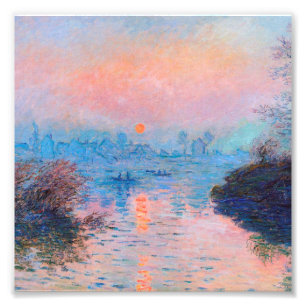 Impression Photo Claude Monet - Coucher Du Soleil Sur La Seine
