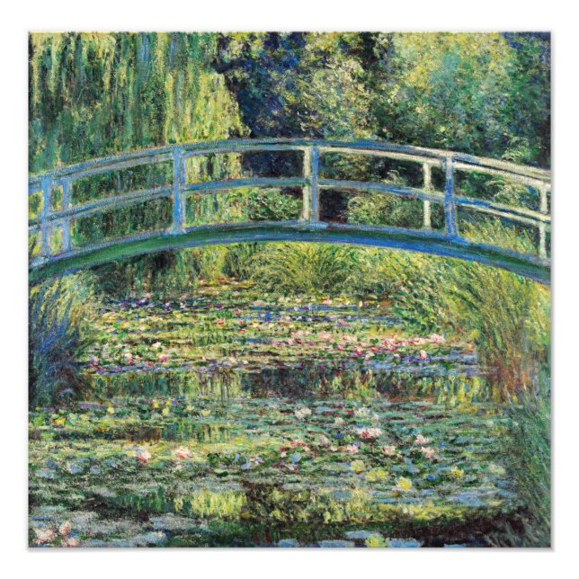 Impression Photo Claude Monet - Etang Lily et Pont Japonais (Devant)