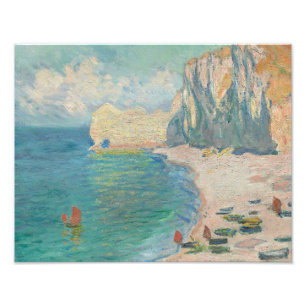 Impression Photo Claude Monet - Etretat - La Plage et la Falaise