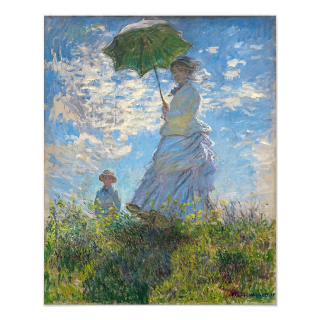 Impression Photo Claude Monet - La Promenade, Femme avec un Parasol (Devant)