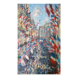 Impression Photo Claude Monet - La Rue Montorgueil - Paris