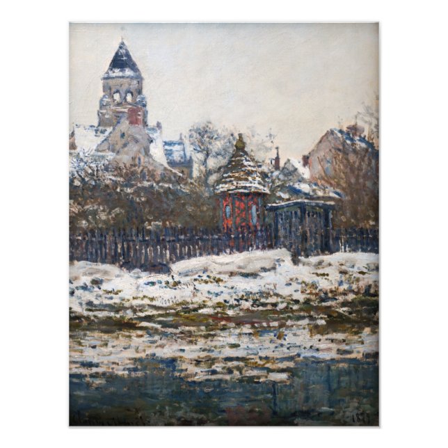 Impression Photo Claude Monet - L'église de Vetheuil (Devant)