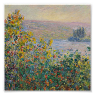 Impression Photo Claude Monet - Lits Fleurs À Vétheuil