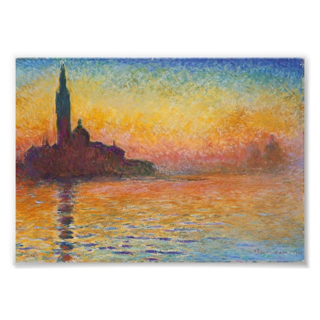 Impression Photo Claude Monet - San Giorgio Maggiore à Dusk (Devant)