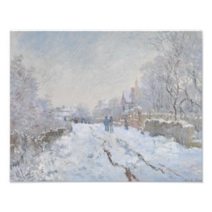 Impression Photo Claude Monet - Scène de neige à Argenteuil